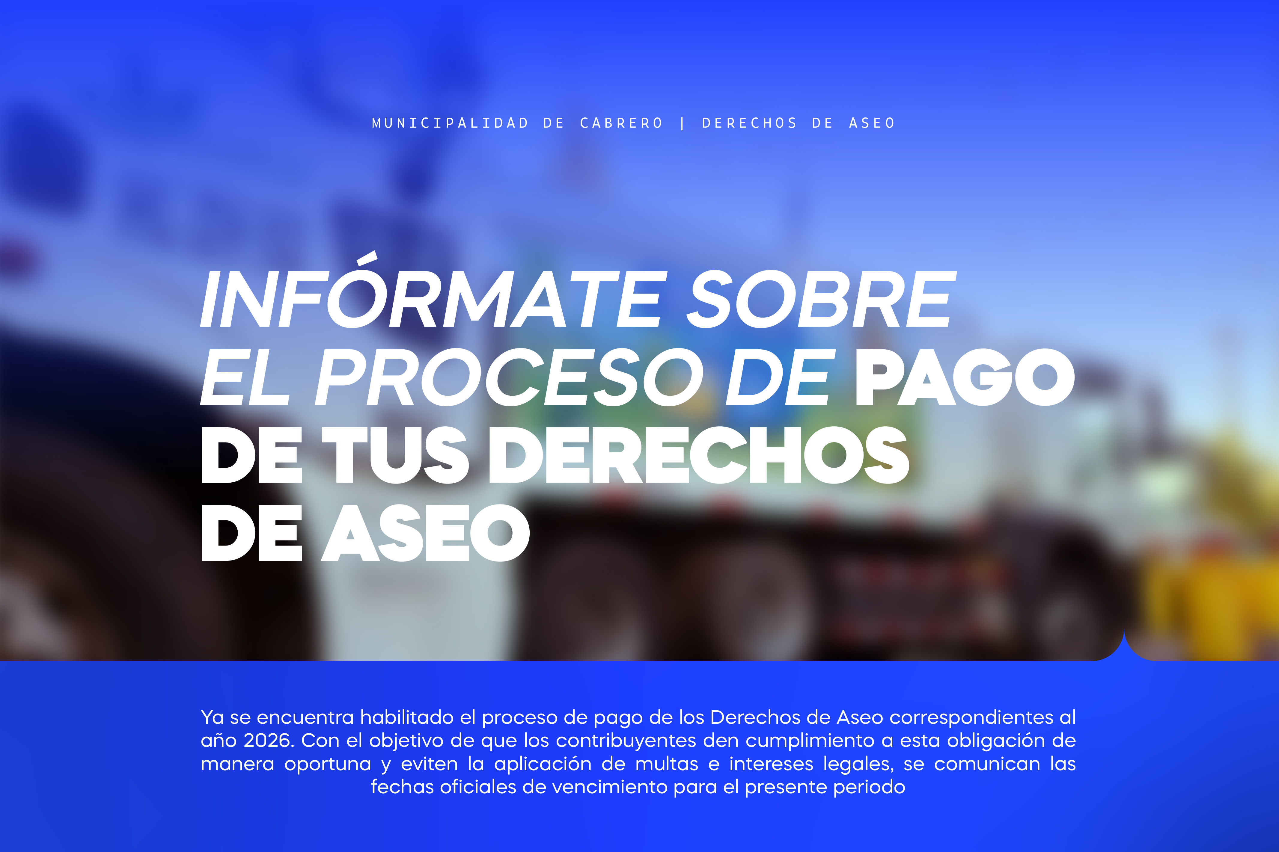 Derechos de Aseo correspondientes al año 2026.